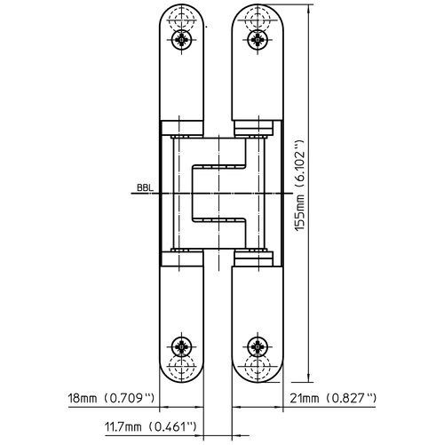 TECTUS TE 240 3D Concealed Hinge by Simonswerk - Hardware by Design