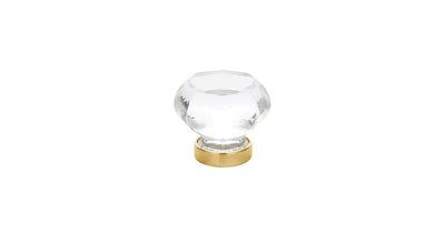 Emtek Crystal And Porcelain 1-1/4 Inch Geometric Cabinet Knob - Hardware by Design