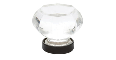 Emtek Crystal And Porcelain 1-1/4 Inch Geometric Cabinet Knob - Hardware by Design