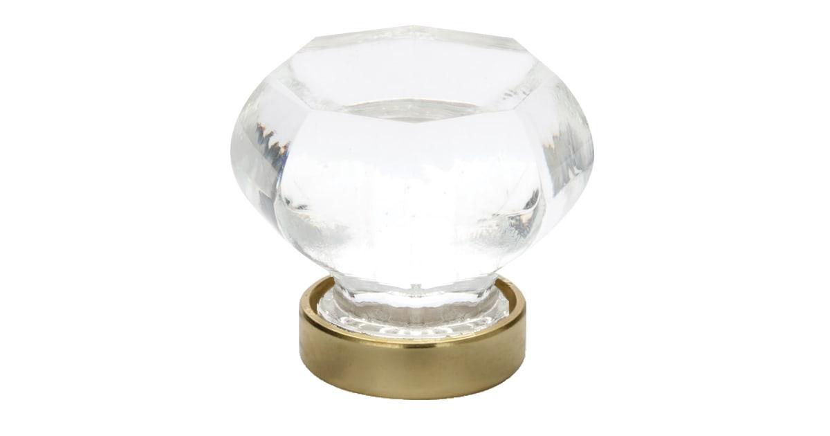 Emtek Crystal And Porcelain 1-1/4 Inch Geometric Cabinet Knob - Hardware by Design