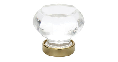 Emtek Crystal And Porcelain 1-1/4 Inch Geometric Cabinet Knob - Hardware by Design