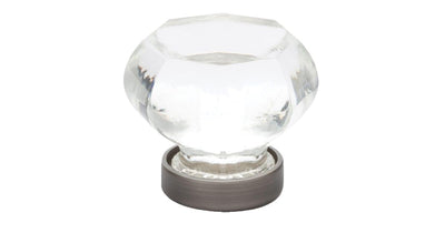 Emtek Crystal And Porcelain 1-1/4 Inch Geometric Cabinet Knob - Hardware by Design