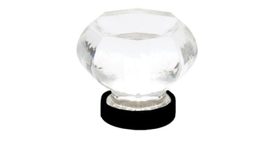 Emtek Crystal And Porcelain 1-1/4 Inch Geometric Cabinet Knob - Hardware by Design