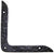 Agave Ironworks ST027-01 Wrought Iron Door Decorative Corner L Strap - Flat Black Finish - 6" L