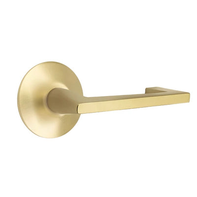 Emtek Argos Lever with Modern Rosette in Satin Brass