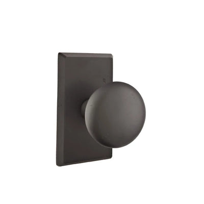 Emtek Winchester Knob with #3 Rosette in Flat Black Bronze
