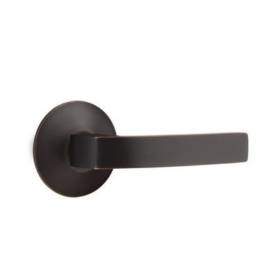 Emtek Breslin Lever with Modern Rosette in Oil Rubbed Bronze