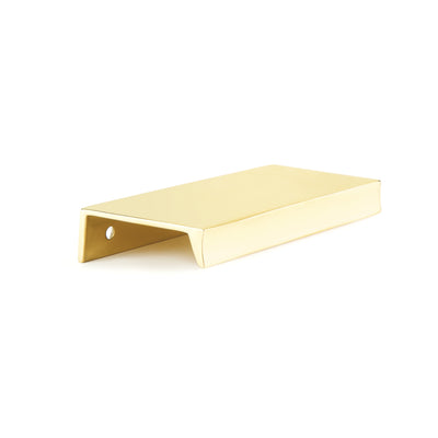 Schaub Sabre 4" C-C Edge Pull in Unlacquered Brass