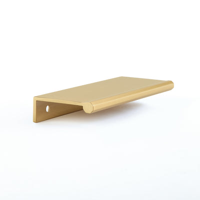 Schaub Baker 4" C-C Edge Pull in Satin Brass
