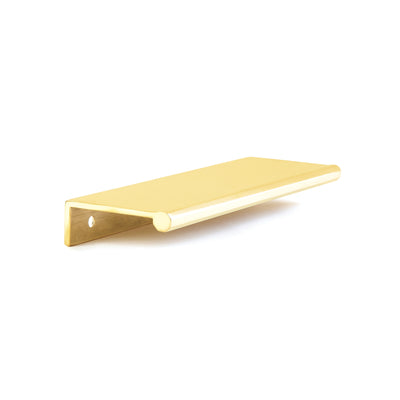 Schaub Baker 5" C-C Edge Pull in Unlacquered Brass