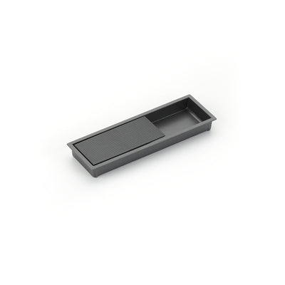 Schaub MODO 6-1/4" x 2" Overall Rectangular Recessed Pull in Gun Metal