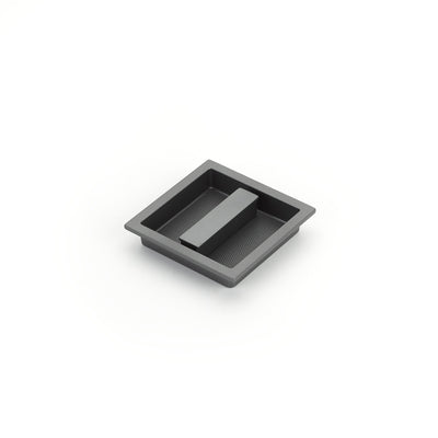 Schaub MODO 3-7/8" x 3-7/8" Overall Recessed Pull in Gun Metal