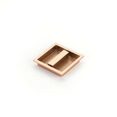 Schaub MODO 3-7/8" x 3-7/8" Overall Recessed Pull in Polished Rose Gold