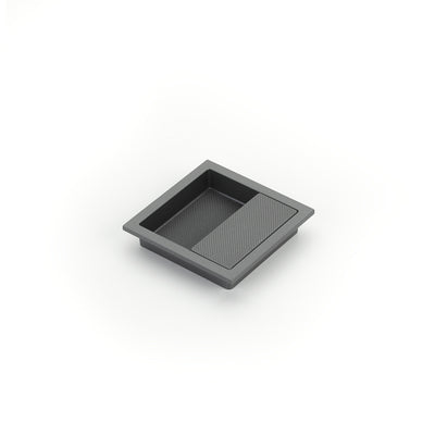 Schaub MODO 3-7/8" x 3-7/8" Overall Square Recessed Pull in Gun Metal