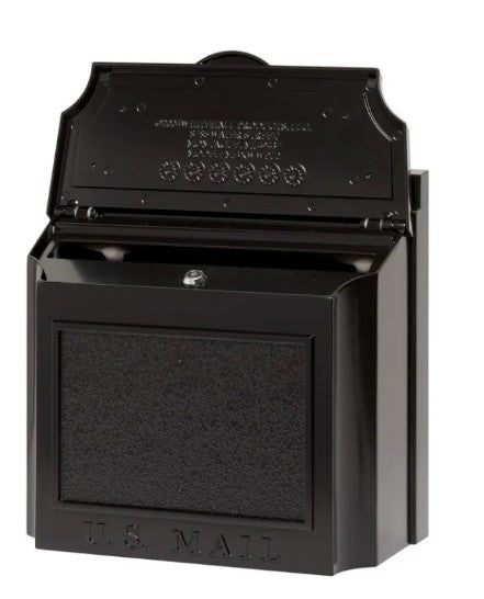 Capitol Wall Mount Mailboxes in Black 16140