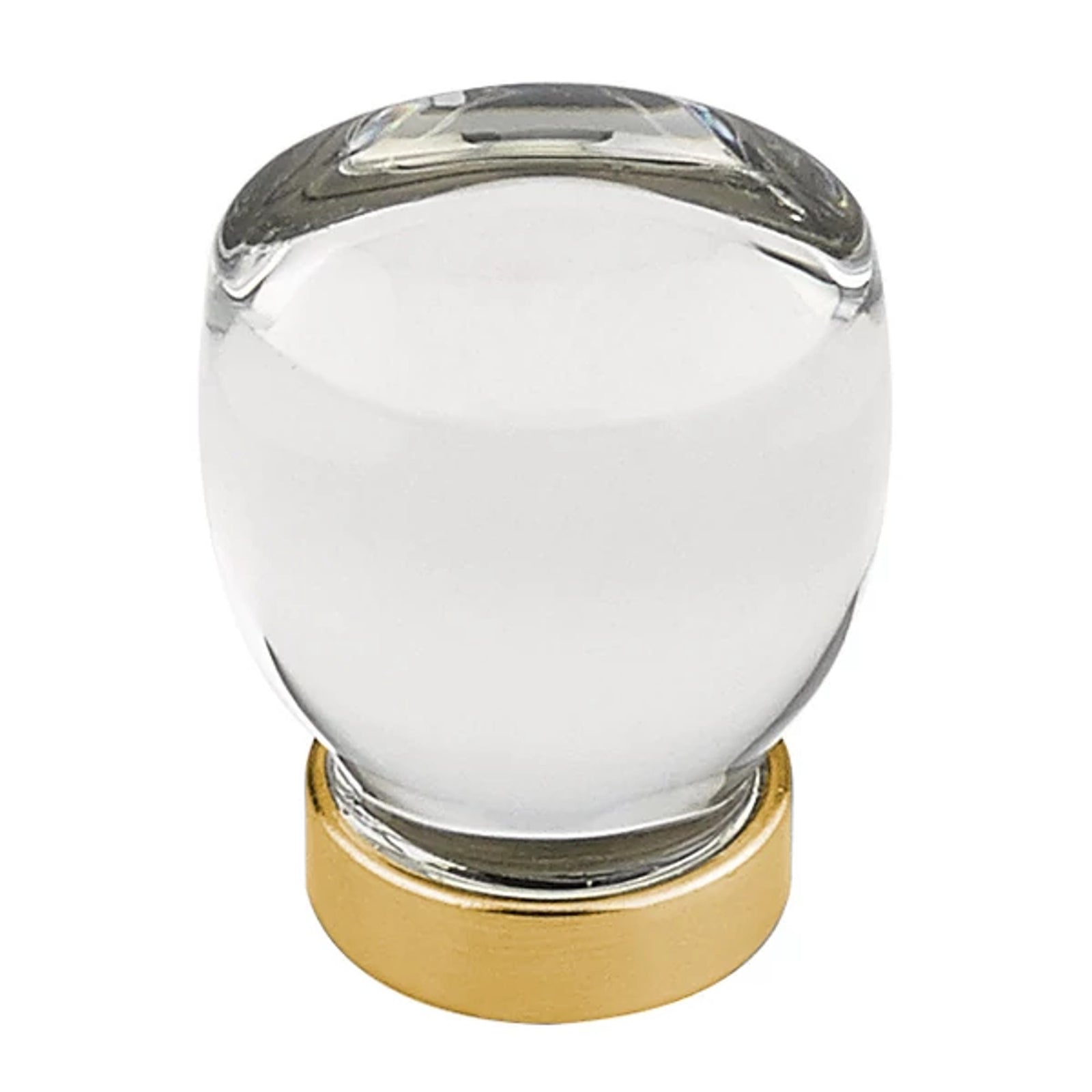 Emtek Juneau Crystal 1-1/8" Knob in Satin Brass