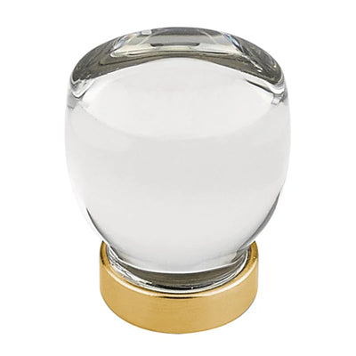 Emtek Juneau Crystal 1-1/8" Knob in Satin Brass