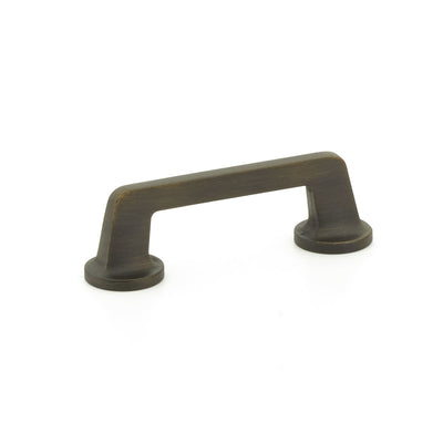 Schaub Northport Round Base 3-1/2" C-C Pull, Round Base in Ancient Bronze