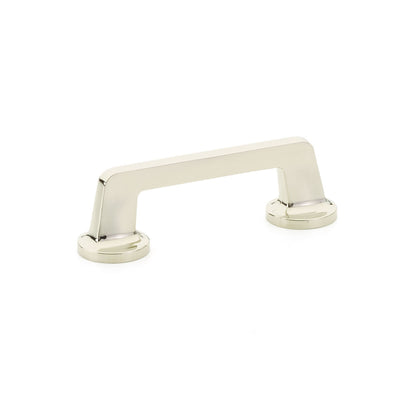 Schaub Northport Round Base 3-1/2" C-C Pull, Round Base in Polished Nickel