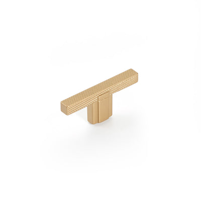 Schaub Quadrato 2-1/2" T-Knob in Signature Satin Brass