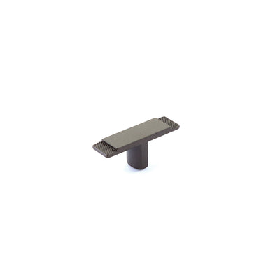 Schaub Quadrato 2-3/8" Wide T-Knob in Gun Metal