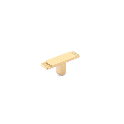 Schaub Quadrato 2-3/8" Wide T-Knob in Signature Satin Brass