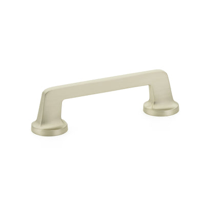 Schaub Northport Round Base 4" C-C Pull, Round Base in Satin Nickel