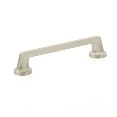 Schaub Northport Round Base 6" C-C Pull, Round Base in Satin Nickel