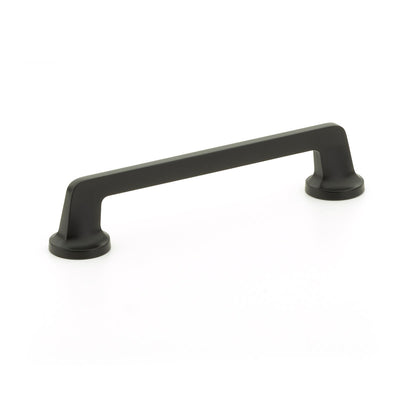 Schaub Northport Round Base 6" C-C Pull, Round Base in Matte Black