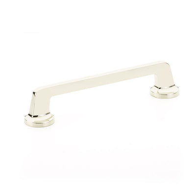 Schaub Northport Round Base 6" C-C Pull, Round Base in Polished Nickel