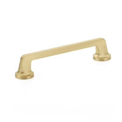 Schaub Northport Round Base 6" C-C Pull, Round Base in Signature Satin Brass