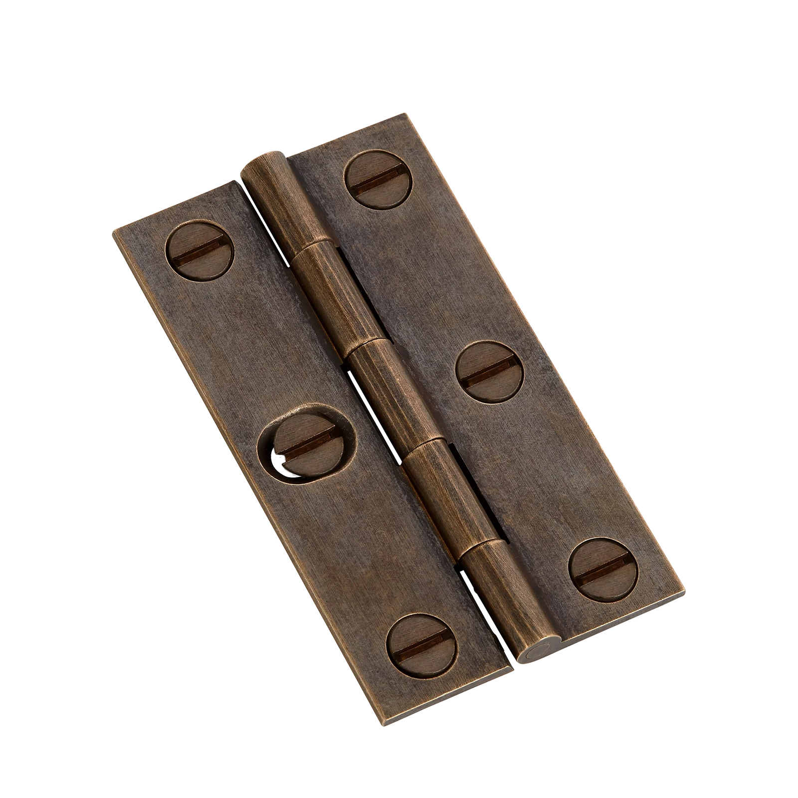 Armac Martin 204 - (Pair of) 1 SLOT Brass Butt Hinge with Slotted Screws in 76mm / Dark Aged Brass