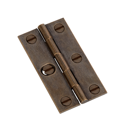 Armac Martin 204 - (Pair of) 1 SLOT Brass Butt Hinge with Slotted Screws in 76mm / Dark Aged Brass