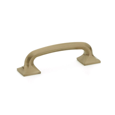 Schaub Northport Square Base 3-1/2" C-C Pull, Square Base in Brushed Bronze