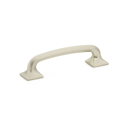 Schaub Northport Square Base 4" C-C Pull, Square Base in Satin Nickel