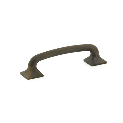 Schaub Northport Square Base 4" C-C Pull, Square Base in Ancient Bronze