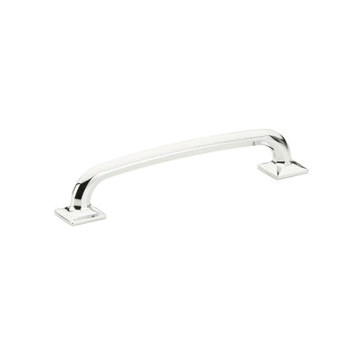 Schaub Northport Square Base 6" C-C Pull, Square Base in Polished Chrome