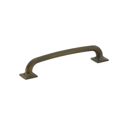 Schaub Northport Square Base 6" C-C Pull, Square Base in Ancient Bronze