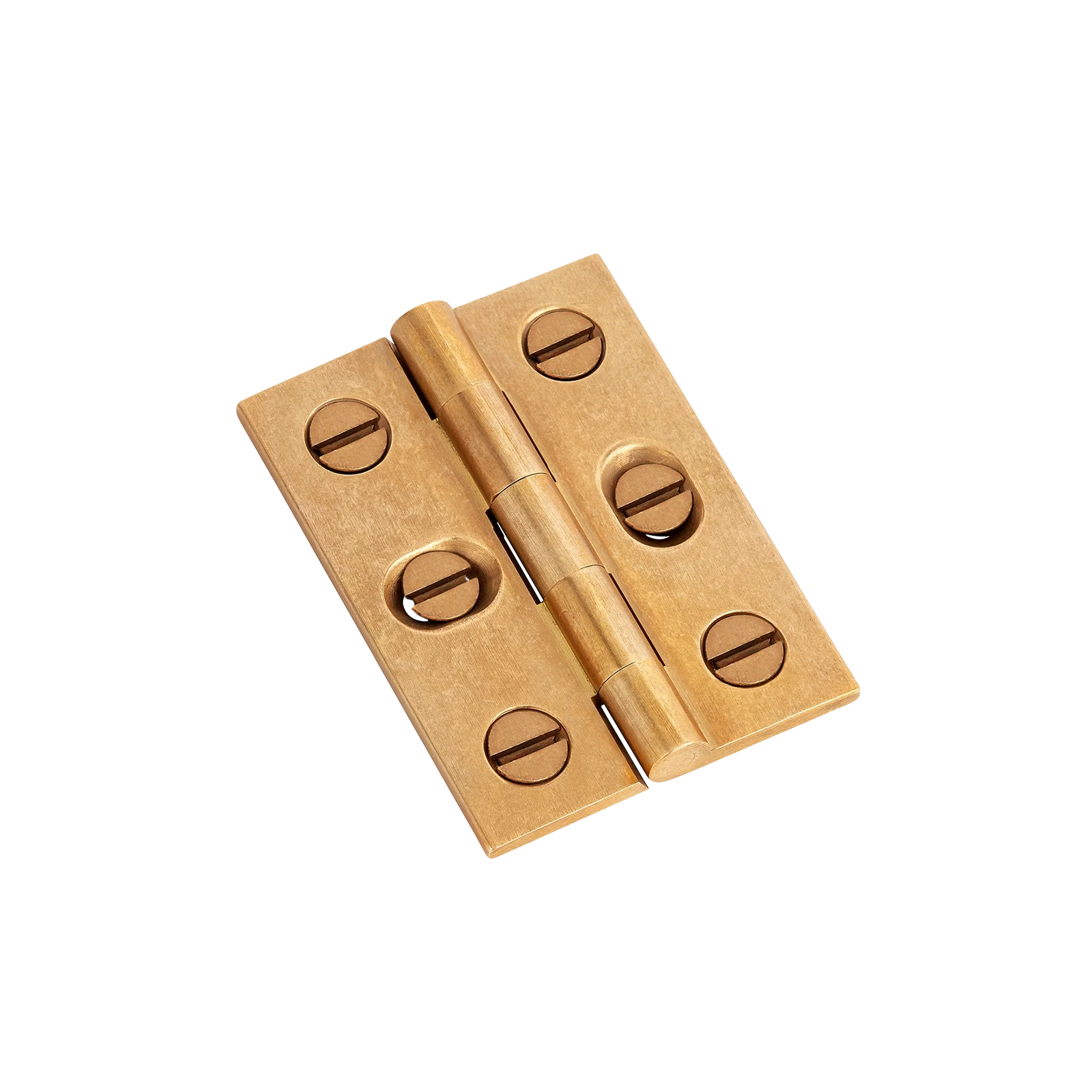 Armac Martin 207 - (Pair of) 2 SLOT Broad Butt Hinge with Slotted Screws in 50mm / Burnished Brass