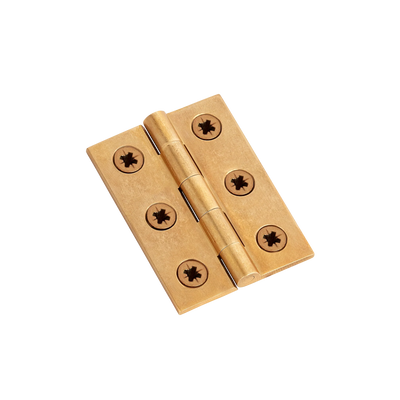 Armac Martin 207 (Pair of) Broad Butt Hinge with Pozi Screws in 50mm / Burnished Brass