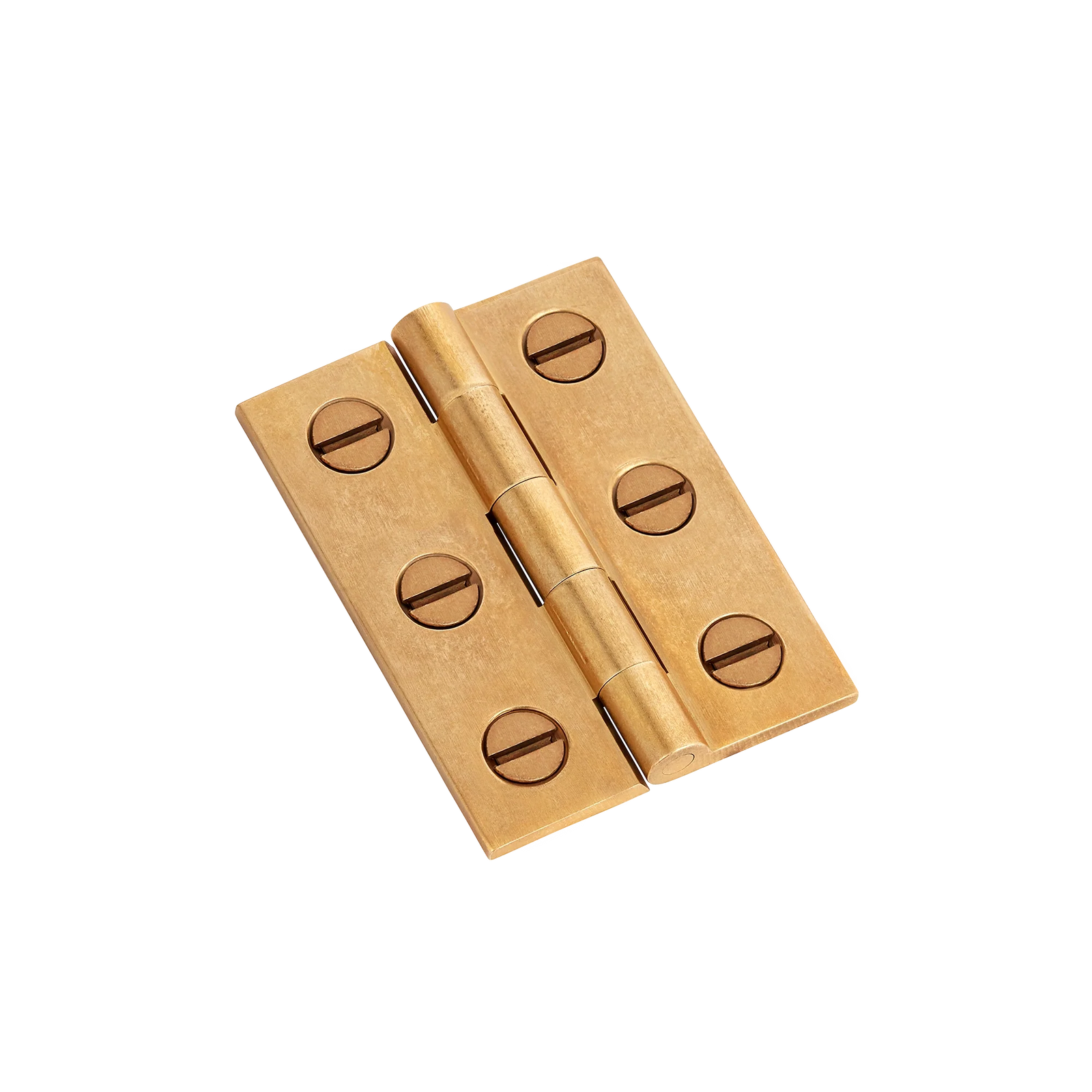Armac Martin 207 (Pair of) Broad Butt Hinge with Slotted Screws in 50mm / Burnished Brass