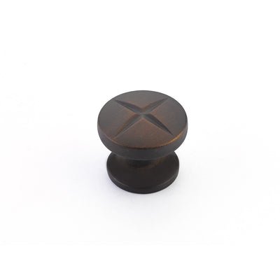 Schaub Northport Round Base 1-3/8" Round Knob in Ancient Bronze