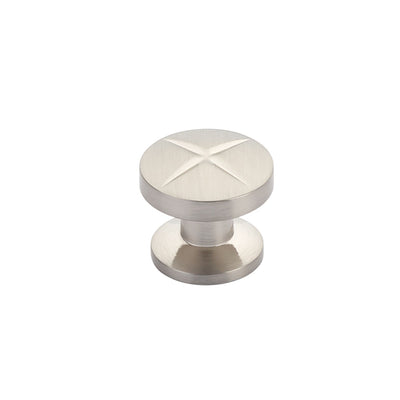 Schaub Northport Round Base 1-3/8" Round Knob in Brushed Nickel