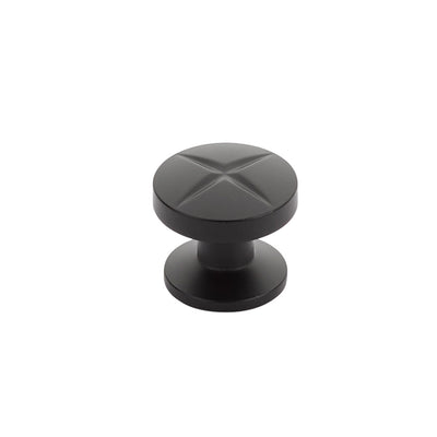 Schaub Northport Round Base 1-3/8" Round Knob in Matte Black