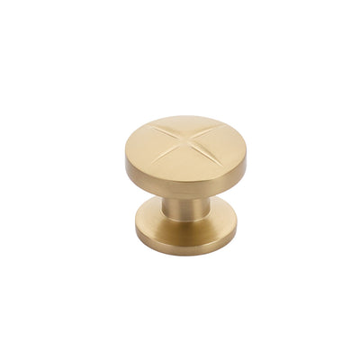 Schaub Northport Round Base 1-3/8" Round Knob in Signature Satin Brass