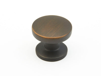 Schaub Northport Round Base 1-3/8" Smooth Round Knob in Ancient Bronze
