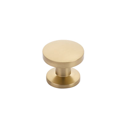 Schaub Northport Round Base 1-3/8" Smooth Round Knob in Signature Satin Brass