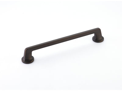 Schaub Northport Round Base 8" C-C Pull, Round Base in Ancient Bronze