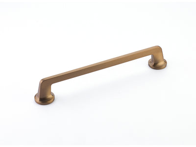 Schaub Northport Round Base 8" C-C Pull, Round Base in Brushed Bronze