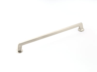 Schaub Northport Round Base 15" C-C Appliance Pull, Round Base in Satin Nickel